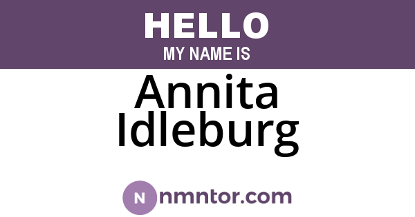 Annita Idleburg