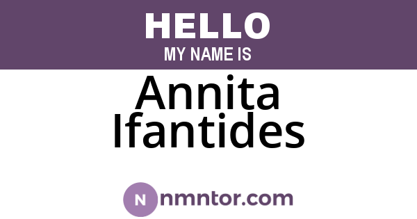 Annita Ifantides