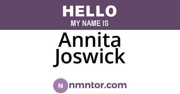 Annita Joswick
