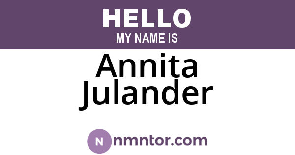 Annita Julander