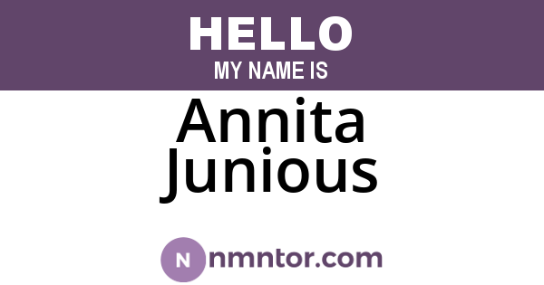Annita Junious