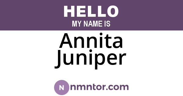 Annita Juniper