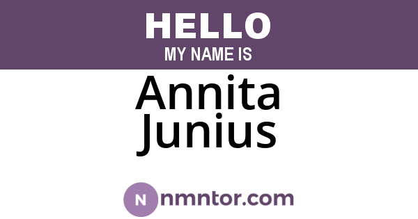 Annita Junius