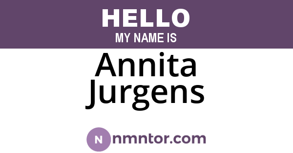 Annita Jurgens
