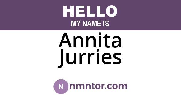 Annita Jurries
