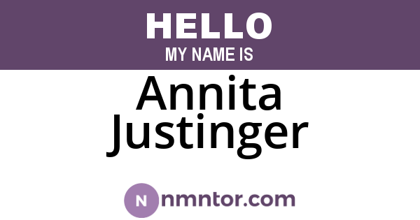 Annita Justinger