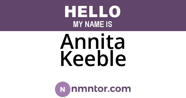 Annita Keeble