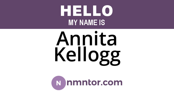 Annita Kellogg