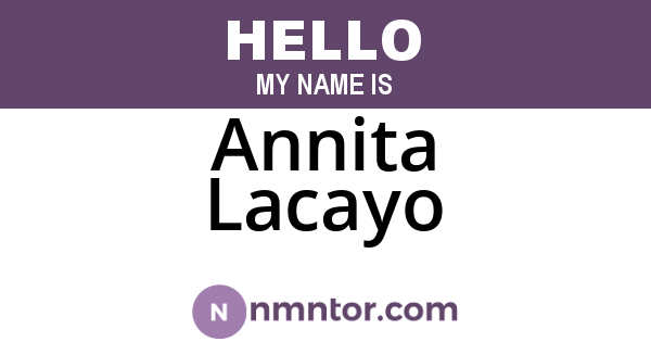 Annita Lacayo