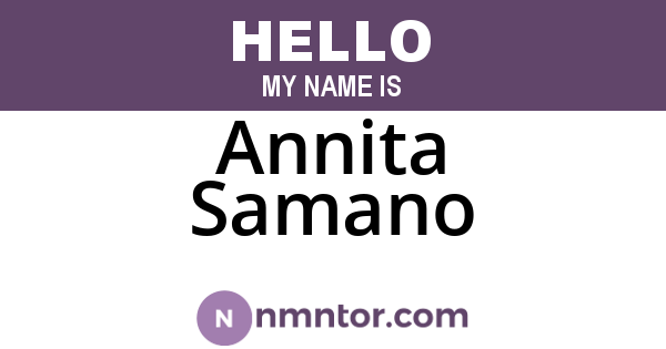 Annita Samano