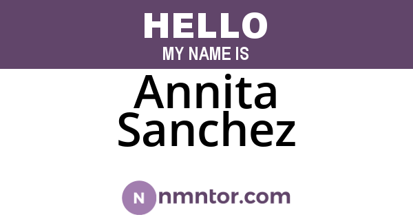 Annita Sanchez