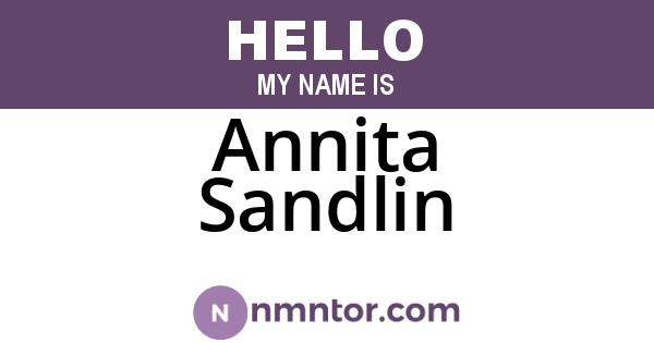 Annita Sandlin