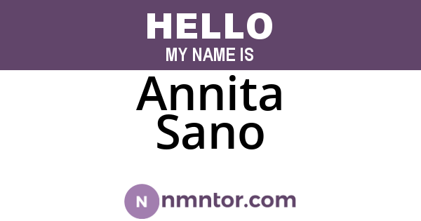 Annita Sano