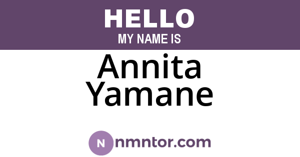 Annita Yamane