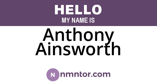 Anthony Ainsworth