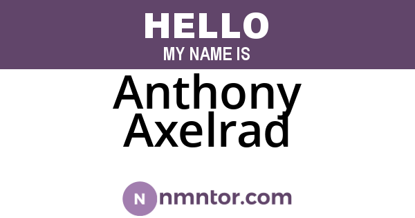Anthony Axelrad