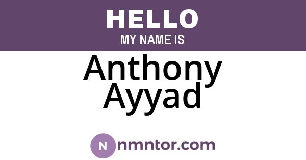 Anthony Ayyad