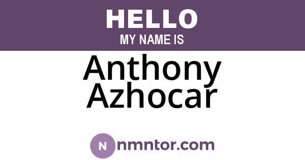 Anthony Azhocar