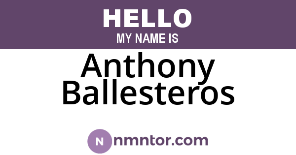 Anthony Ballesteros