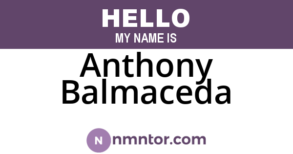 Anthony Balmaceda
