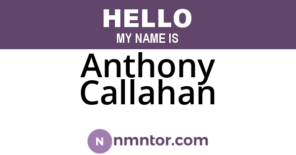 Anthony Callahan