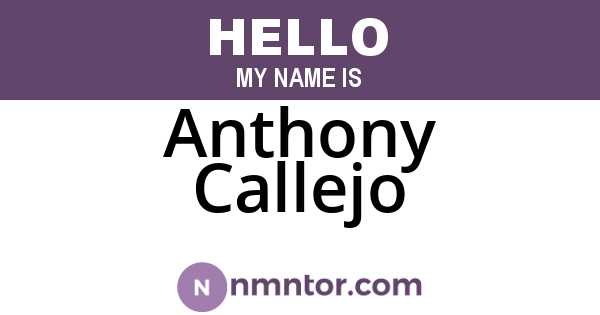 Anthony Callejo
