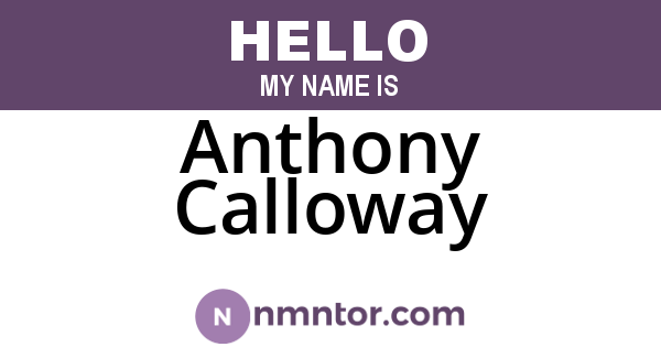 Anthony Calloway