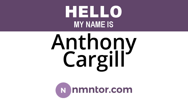 Anthony Cargill