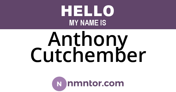 Anthony Cutchember