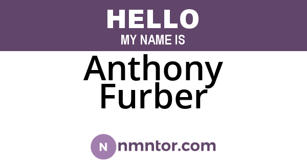 Anthony Furber