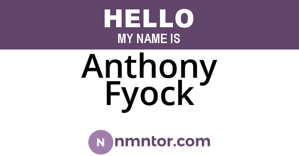 Anthony Fyock