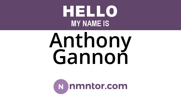 Anthony Gannon
