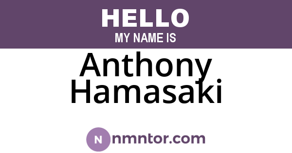 Anthony Hamasaki