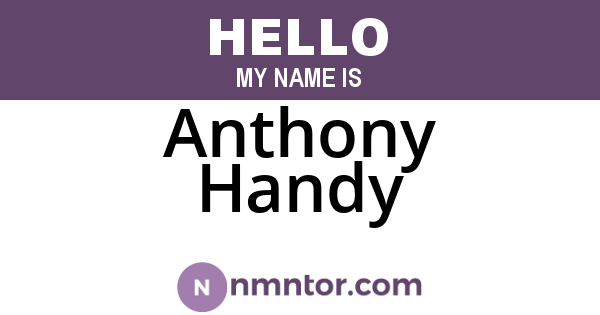 Anthony Handy
