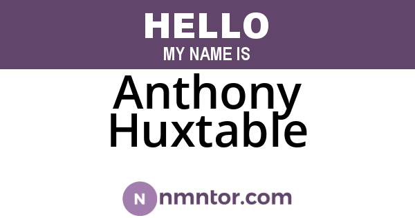 Anthony Huxtable