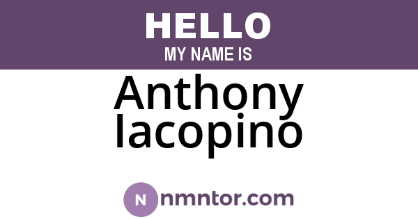 Anthony Iacopino