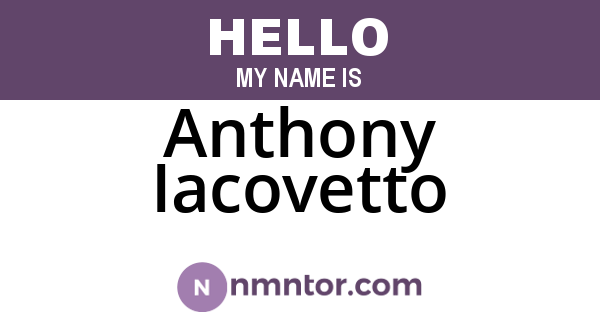Anthony Iacovetto