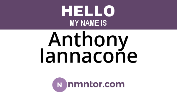 Anthony Iannacone