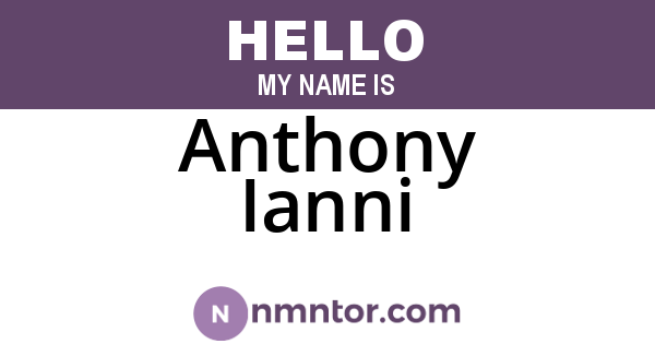 Anthony Ianni