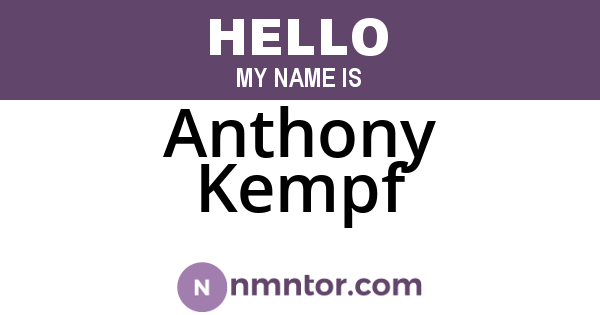 Anthony Kempf
