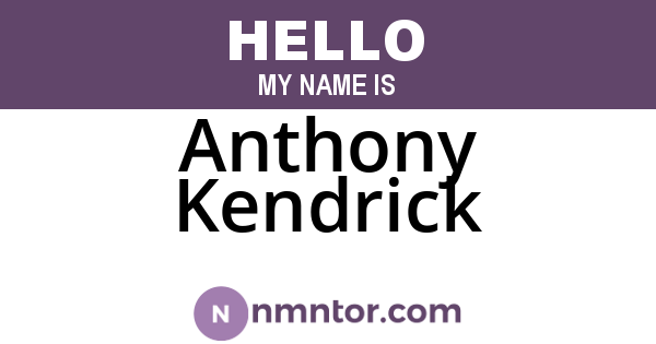 Anthony Kendrick