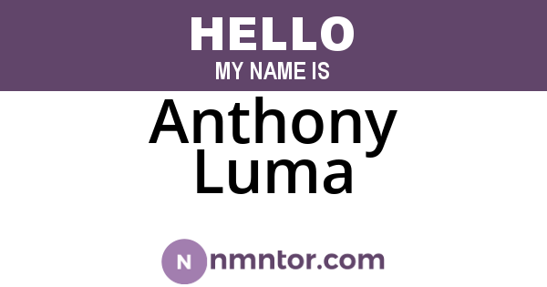 Anthony Luma