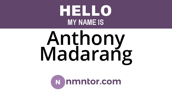 Anthony Madarang