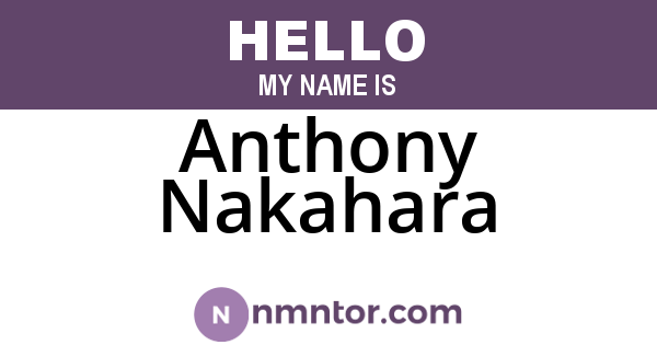 Anthony Nakahara