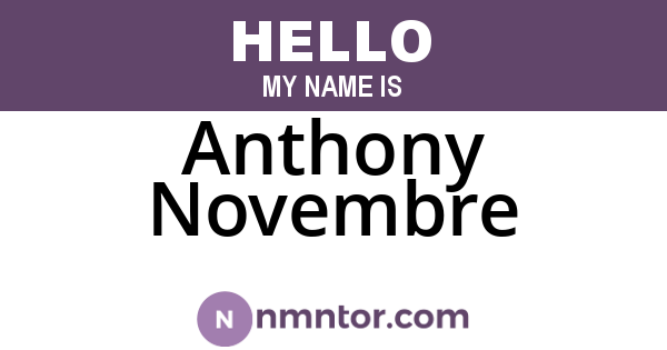 Anthony Novembre