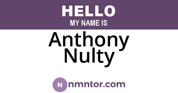 Anthony Nulty