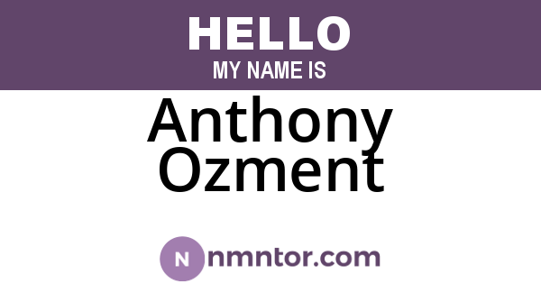 Anthony Ozment