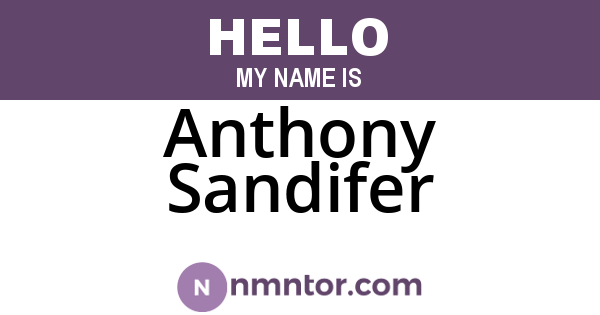 Anthony Sandifer