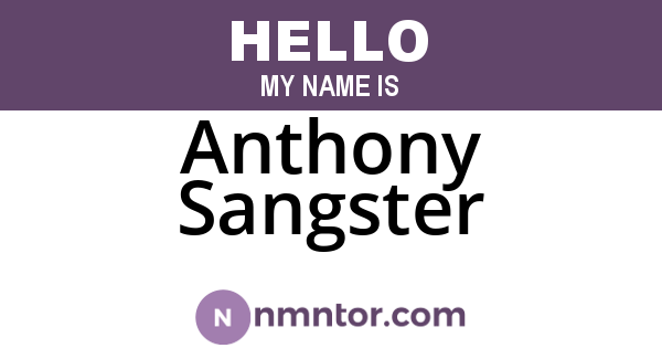 Anthony Sangster