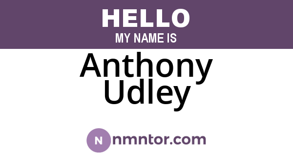Anthony Udley